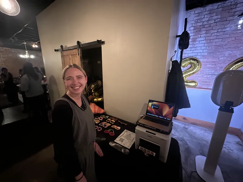 Gwen on-site at a Salt Booths event