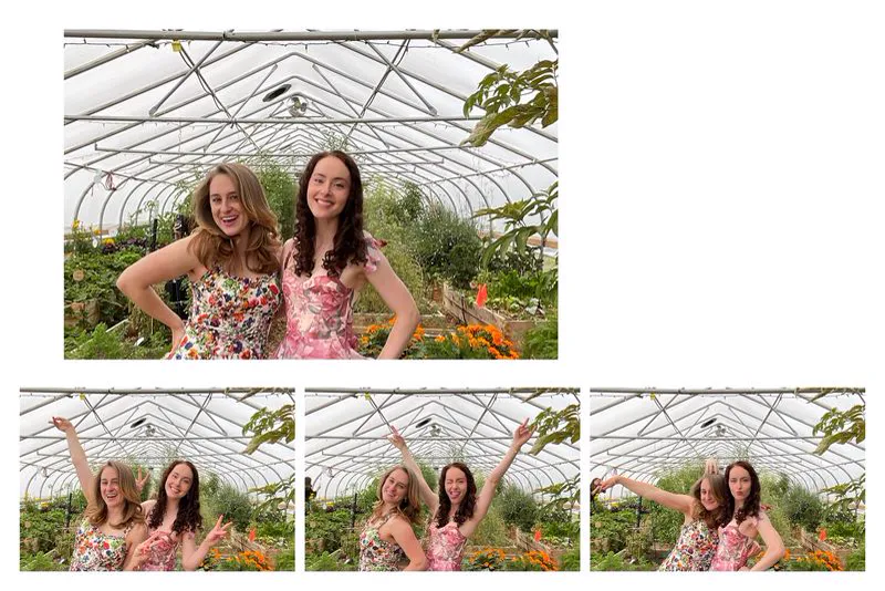 Garden wedding moment